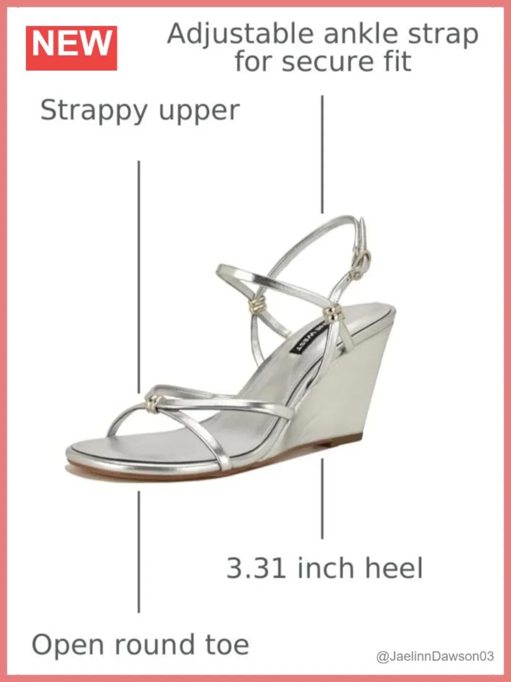 Nine West Devva Strappy Faux Leather Wedge Sandals 3.31